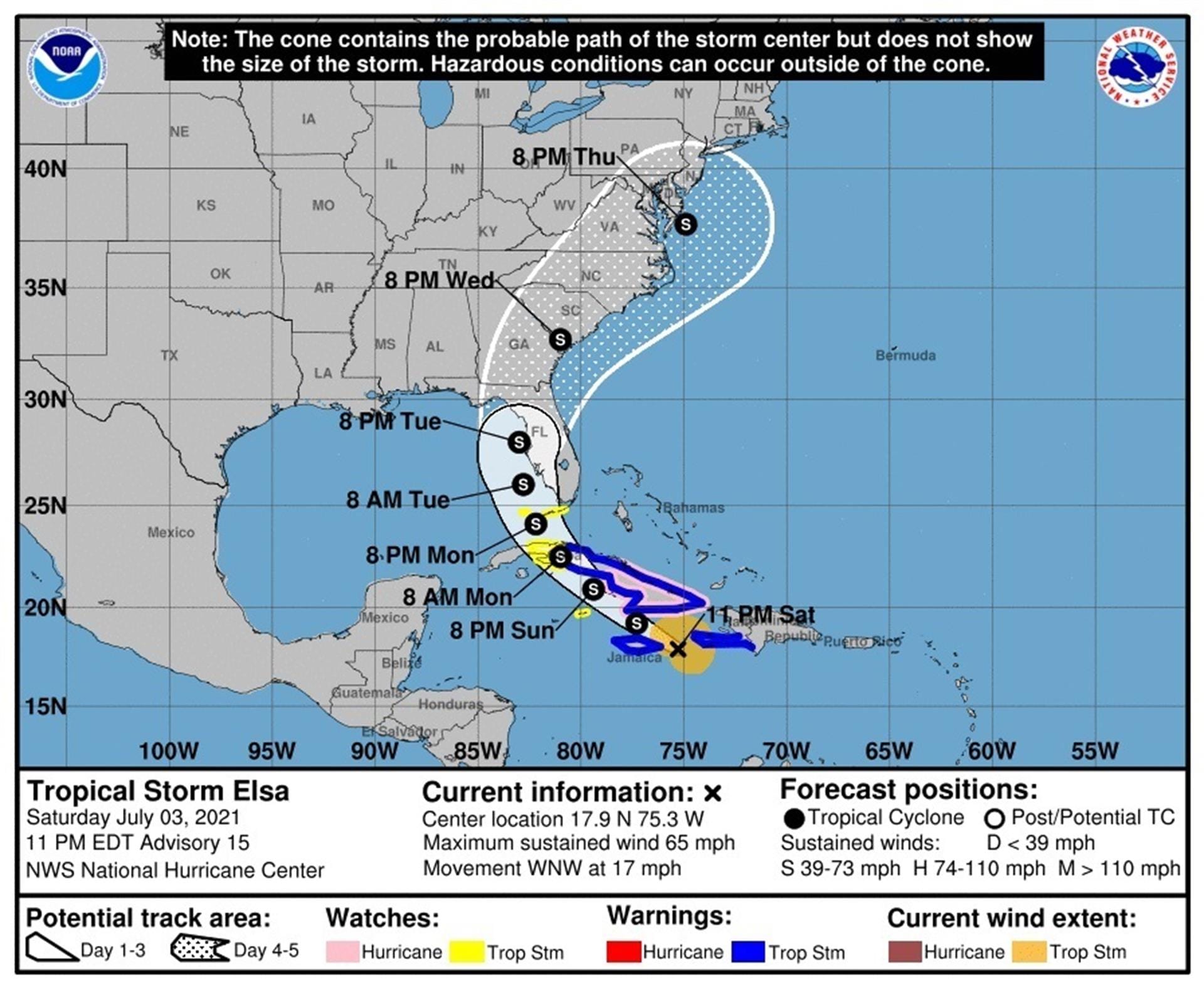 Tormenta Elsa Florida