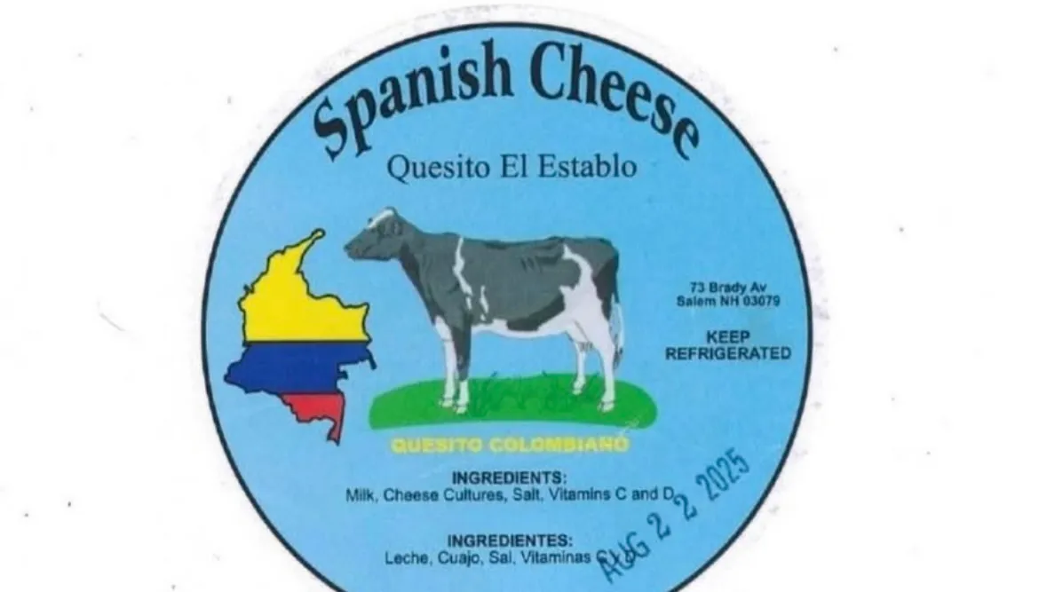 Retiran del mercado queso colombiano en Salem, NH por riesgos sanitarios