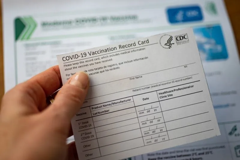 Certificado de vacunación CDC