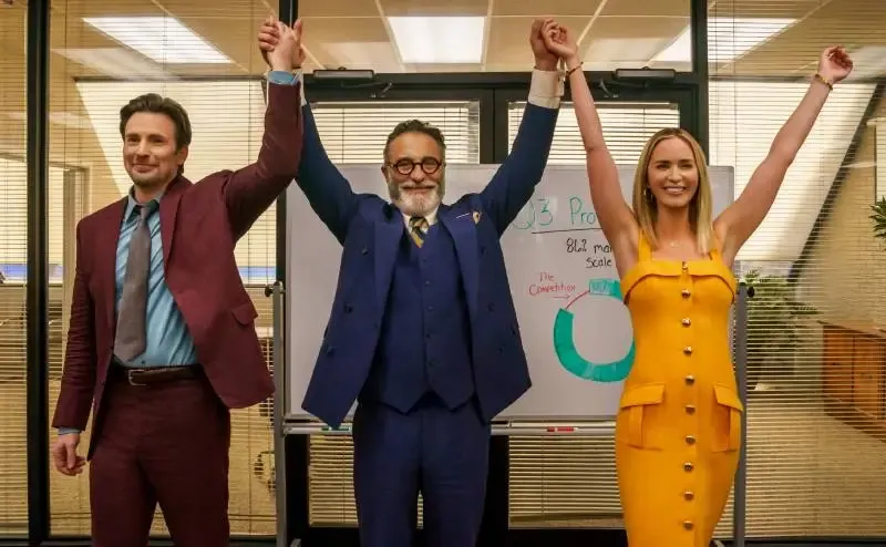 El negocio del dolor es protagonizada por Emily Blunt, Andy García y Chris Evans / Credit: Gentileza Netflix
